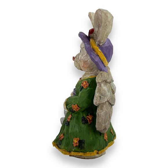 Vintage Rustic Angel Rabbit Figurine Primitive Folk Art Spring Easter Decor 5" - Picture 8 of 12
